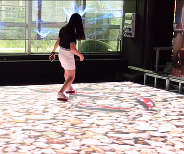 互动LED地砖屏 感应地砖屏成效