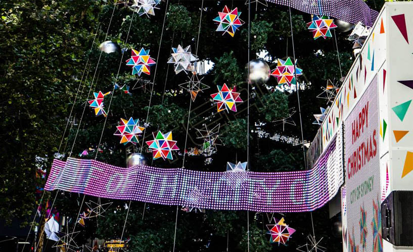  澳大利亚悉尼圣诞树 LED软屏MJ4-P40装璜项目