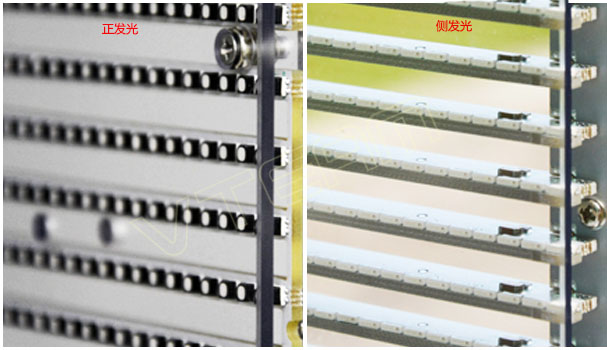 通明LED显示屏侧发光和正发光灯珠细节展示对比
